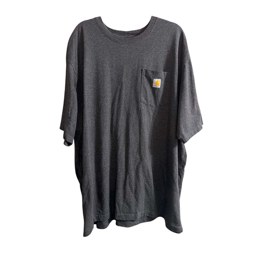 Carhartt Big Men's Short Sleeve Pocket Dark Grey T-Shirt Loose Fit Size 3XL